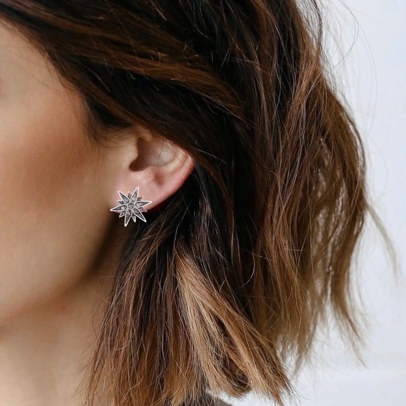 Any 2/$20! Antiqued Silver Marcasite Stud Earrings - Picture 2 of 7